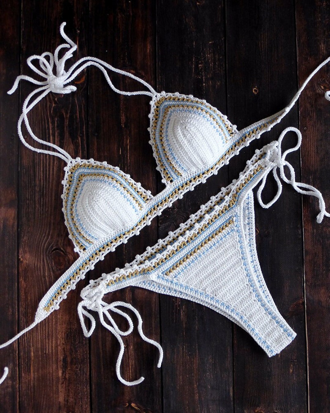 Buy High Hip Crochet Bikini Brazilian Crochet Swimsuit, Cheeky Brazil  Crochet Bikini Set, Crochet Swimwear Online in India