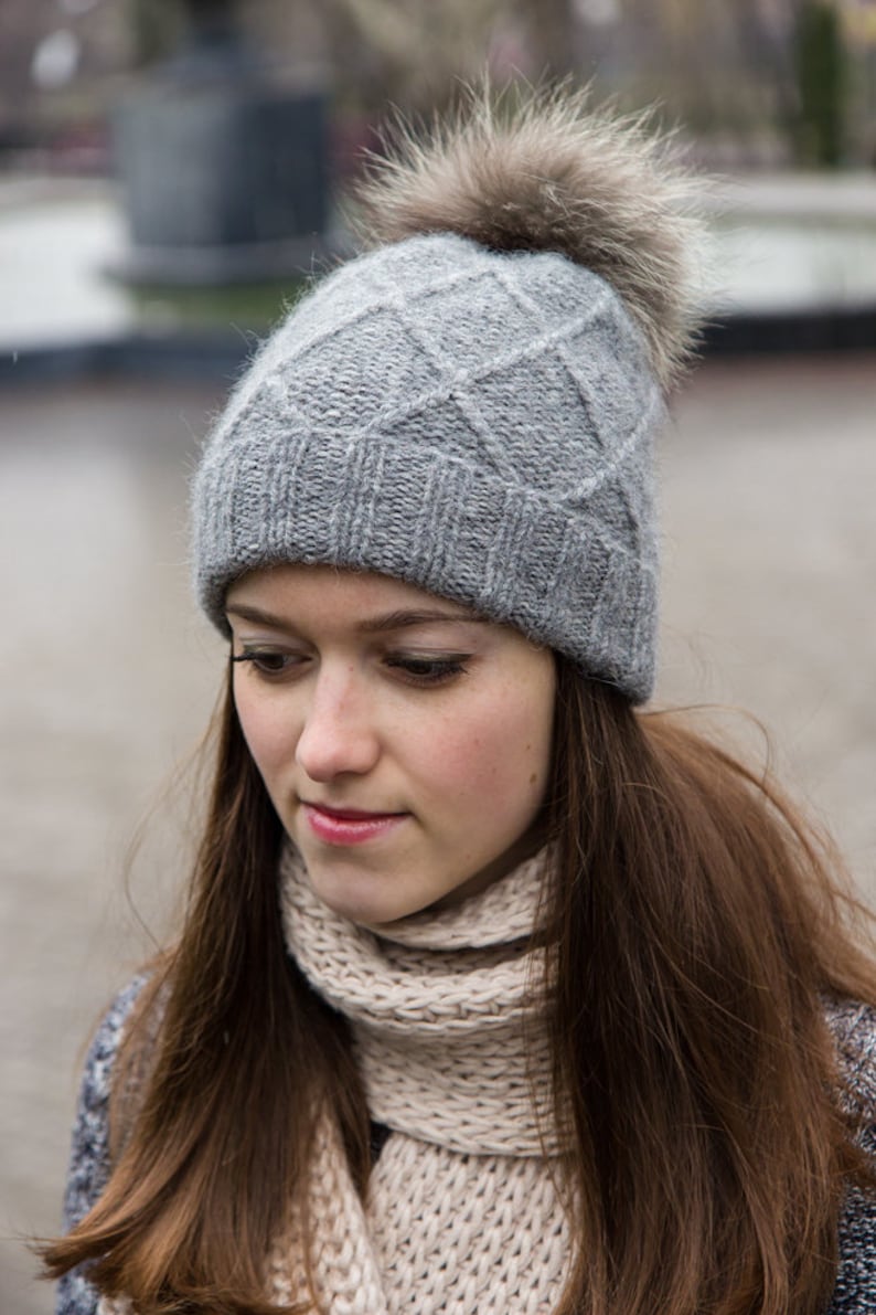 Buy Women's Basket Weave 100% Baby Alpaca Wool Hat Knit, Unisex...