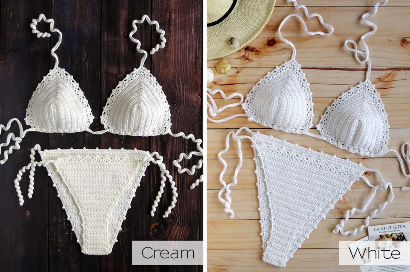Brazilian Bikini Set Guava Triangle Crochet Bikini Set | Etsy