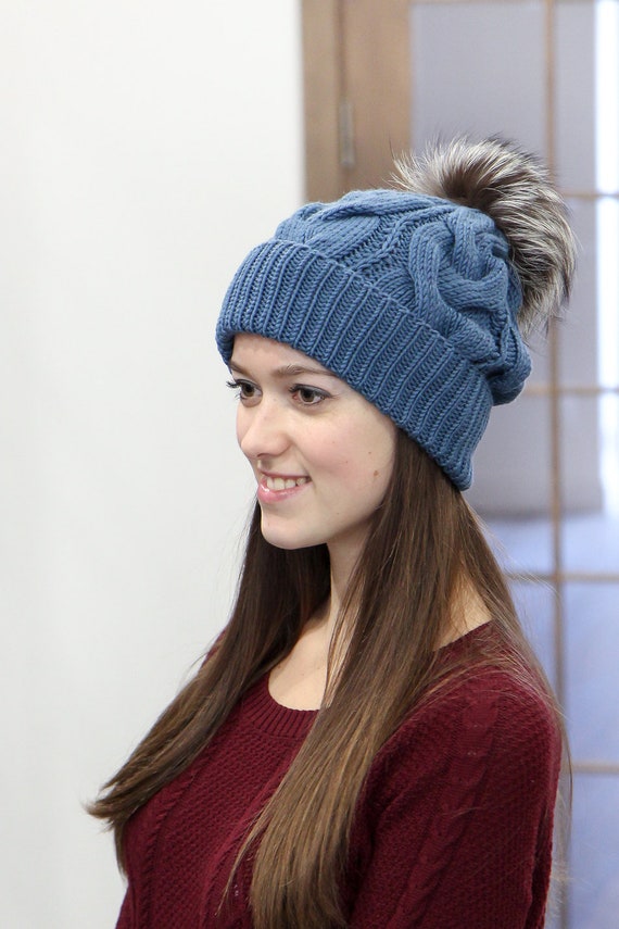 womens big bobble hat