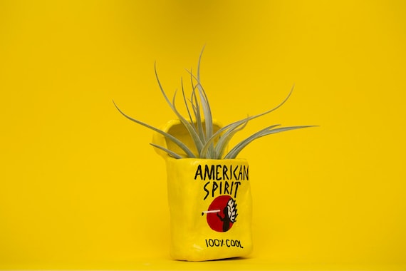 YELLOW AMERICAN SPIRIT / cigarette planter