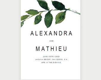 wedding invitation template etsy