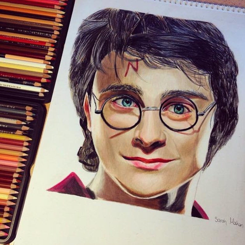 Harry Potter Coloured Pencil Drawing