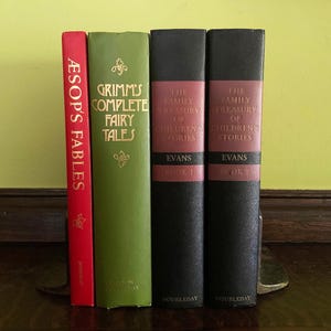 The Family Treasury Book Children's Books for Children Vintage Books Aesops Fables Antique Books Decor Books for Kids Books Old Books Kids afbeelding 1