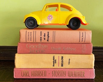 4 Vintage Books Old Books for Staging Books Reading Gift Antique Book Shelf Decor for Shelf Books Book Set of Books by Color Office Decor