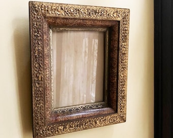 Antique Frame Wood Frame Gold Frame Portrait Frame Photo Frame Old Frame Gold Wall Frame Vintage Frame for Art Frame Mirror Frame with Glass