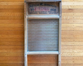 Vintage Washboard Antique Washboard National Washboard Laundry