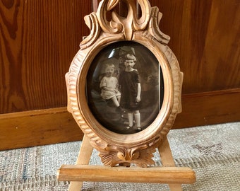 Wood Frame Wood Photo Frame Oval Frame Vintage Frame Table Frame Wood Frames Stand Wood Picture Frame Art Frame for Art Easel Frame Stand