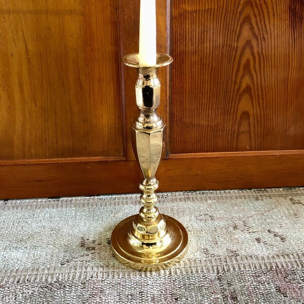 Brass Pillar Candle Holder Etsy
