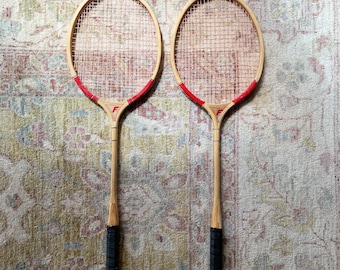 Badminton Racket Badminton Gifts Badminton Racquet Wood Rackets Mirror Racket Sports Gifts Man Cave Decor Badminton Rackets Vintage Sports