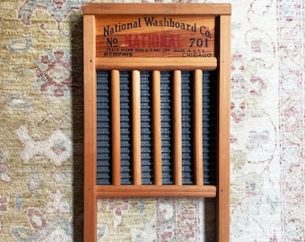 Antique Washboard Vintage Laundry Room Decor Wash Board National