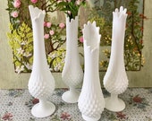 Milk Glass Vases for Wedding Centerpiece Vases Tall Vases for Centerpiece White Vases Party Centerpiece Swung Vase White Flower Vase Vintage
