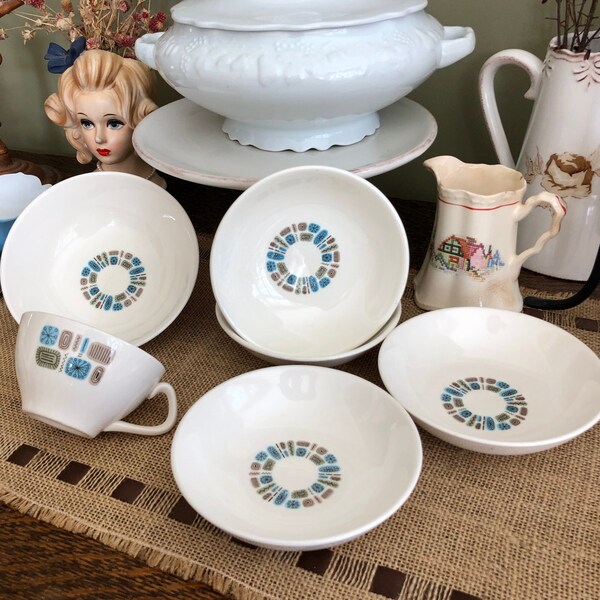 Vintage Dishes Temporama Dishes Temporama Cannonsburg Pottery Bowl Vintage Dinnerware Vintage Bowls Retro Dishes Mid Century Dishes Atomic