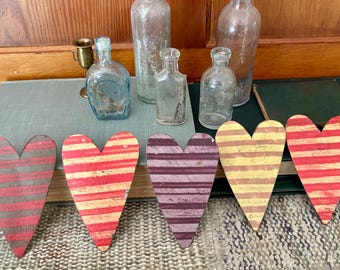5 Heart Magnets Fridge Magnets Set of Magnets Heart Shaped Magnets Refrigerator Magnets for Display Magnets Heart Decor Metal Magnets Sign