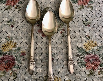 3 Antique Spoons Vintage Spoons Vintage Silverware Silverplate Flatware Silver Spoon Lot Bulk Spoons Vintage Spoons Old Spoons Set of Spoons