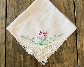 Vintage Handkerchief Women Hankerchief Wedding Handkerchief Antique Handkerchief Vintage Hankerchief Floral Handkerchief Vintage Hankies Old