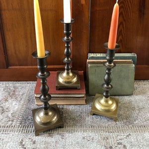 3 Brass Candlesticks Brass Candle Holder Set of Candle Holders Vintage Candle Holder Vintage Candlestick Antique Candle Holder Centerpiece