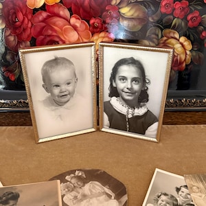 Double Frame Small Frame Brass Picture Frame Multi Frame Multi Picture Frame Gold Frame Double Picture Frame Photo Frame Vintage Frames Old