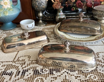 Butter Dish Lid Antique Butter Dish Lid Silver Butter Dish Lid Vintage Butter Dish Domed Butter Dish Silverplate Butter Dish Lid for Plate