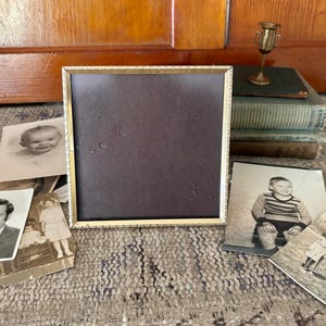 Gold Frame 5x5 Frame Brass Frame Small Frame Photo Frame Square Frame Brass Picture Frame Antique Frame Old Frames Table Frame Vintage Frame