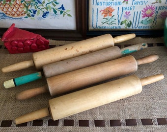Rolling Pins Vintage Rolling Pins Wood Rolling Pin Old Rolling Pins Antique Rolling Pins Vintage Kitchen Decor Kitchen Gift for Baker Gifts