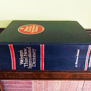 Websters Dictionary Vintage Dictionary Vintage Books Decor Books Writer Gift for Author Gifts Webster&#39;s Third New International Dictionary