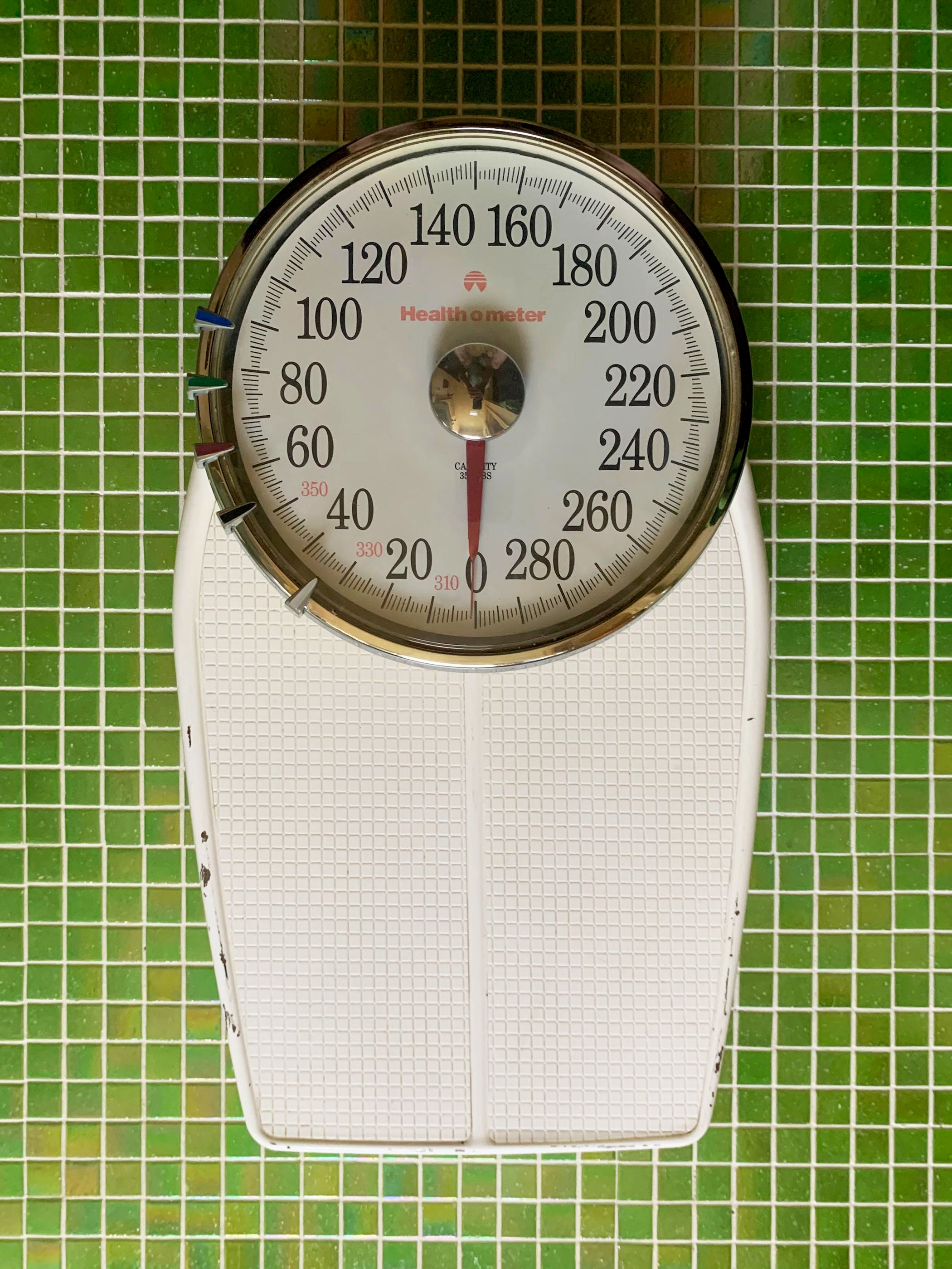 Bathroom Scale, Vintage Bathroom Scale, Health O Meter, Mid Century Scale,  Marble Beige Oval 