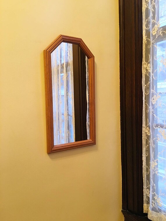 Vintage Mirror Wall Wood Hanging Bedroom Antique Old Tall Bathroom Long