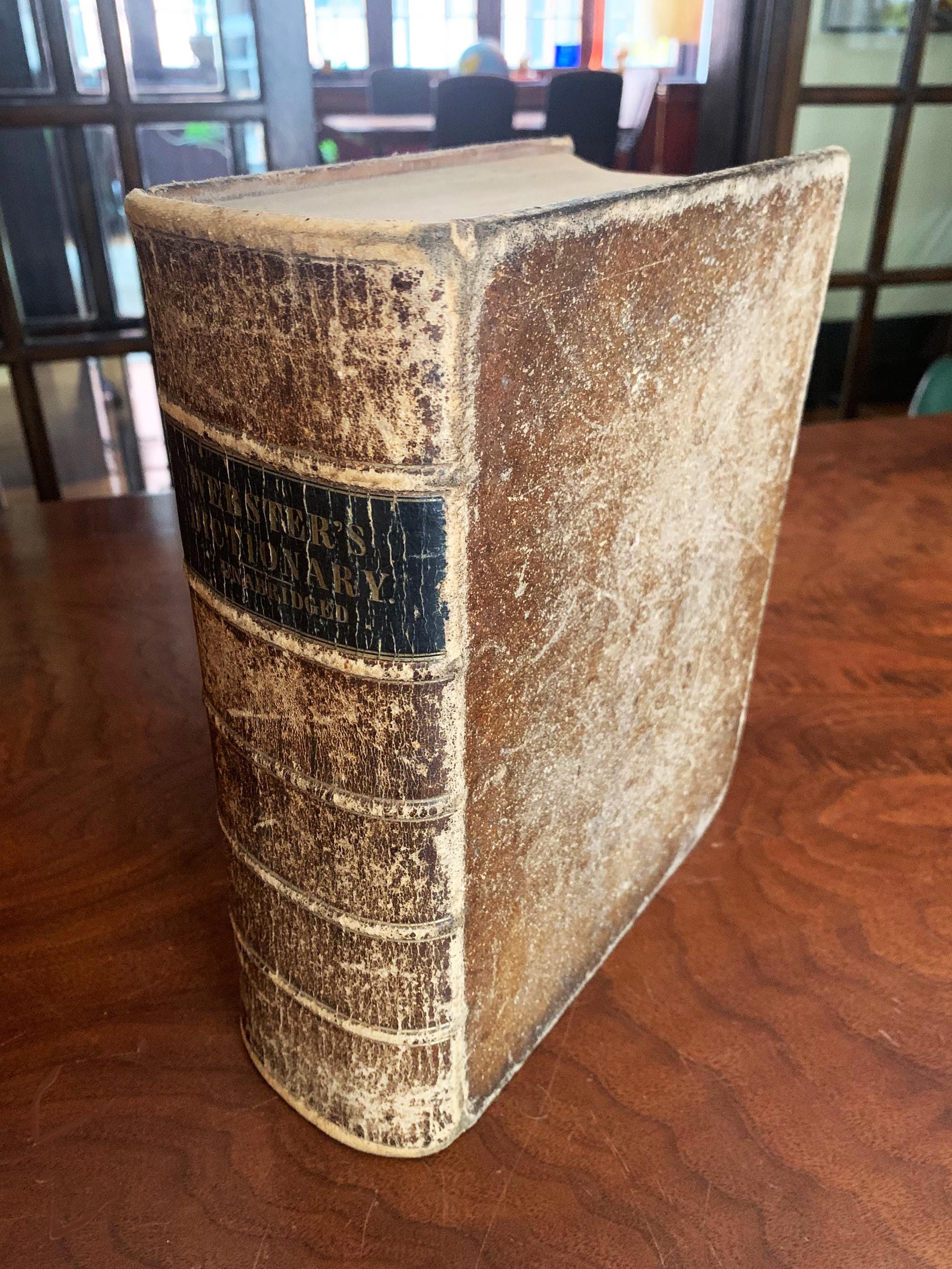 1854 Webster's Dictionary Unabridged Antique Dictionary Antique Book Decor Books Writer Gift for Author Gift Rare Books Vintage Dictionaries
