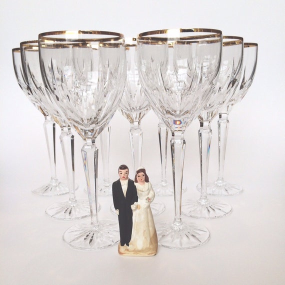 9 Gorham Crystal Wine Glasses Gorham Goblets Gorham Glass Etsy