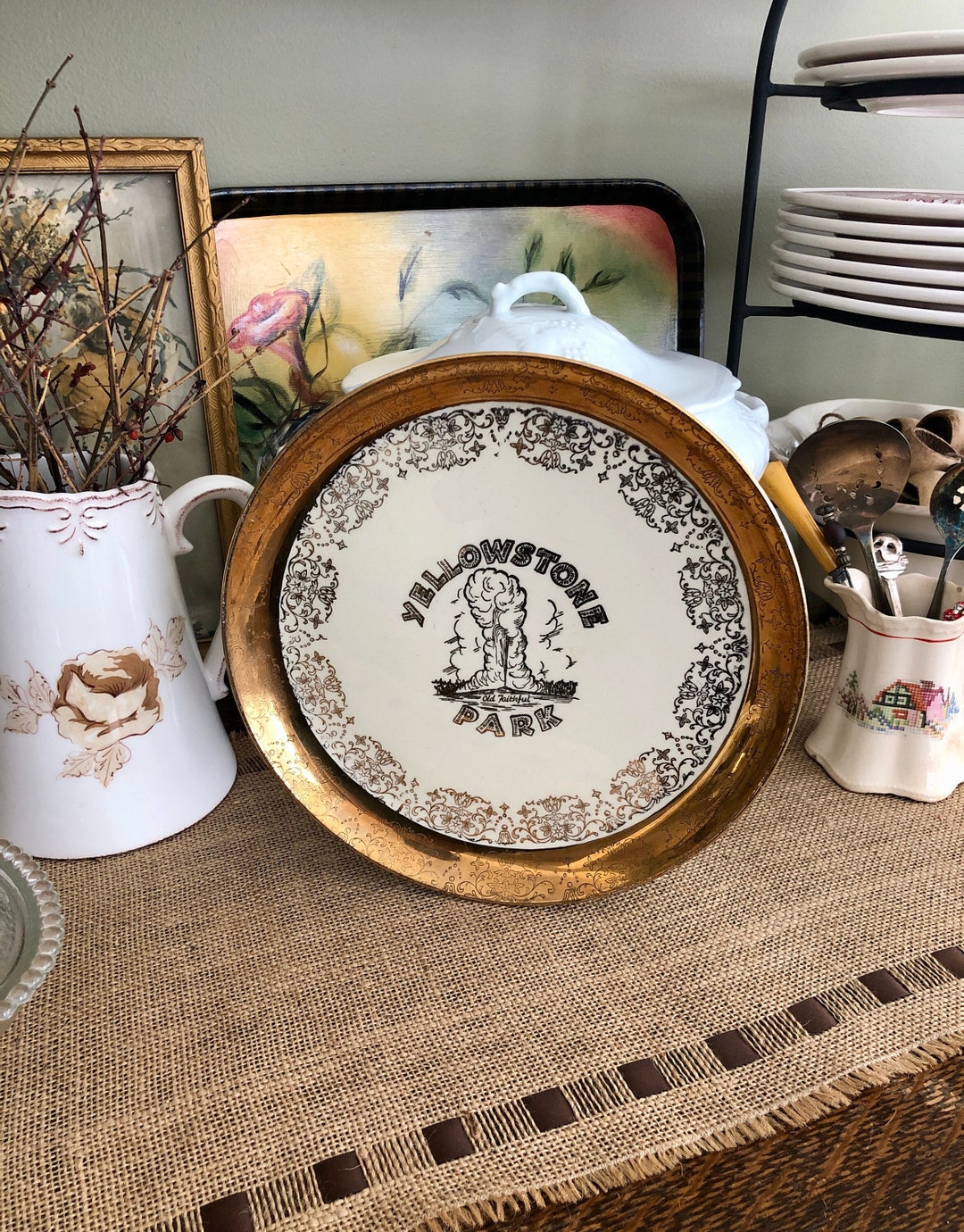 Yellowstone Gift Yellowstone Souvenir Plate Yellowstone Plate Etsy