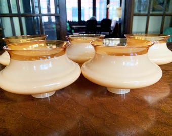 Circa 1950's Vintage “amberina” Glass Lamp Shade Globe Orange - Etsy