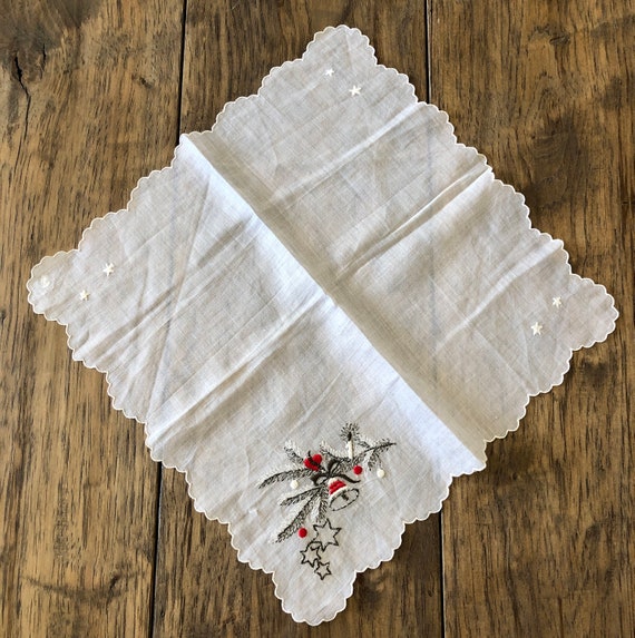 Christmas Hankies Vintage Handkerchief Women Chri… - image 4