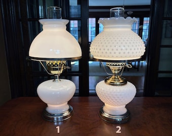 Lamp Antique Lamp Milk Glass Lamp Vintage Table Lamp Antique Lighting Hobnail Lamp Desk Lamp Vintage Lamp Accent Lamps Old Lamps White Lamps