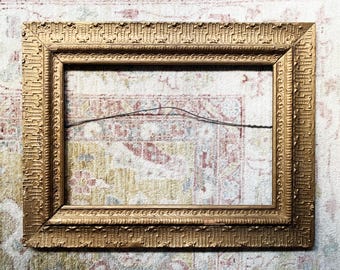 Gold Wood Frame Wall Frame Old Frames Vintage Frame Antique Frame Wall Art Frame for Art Frames Photo Frame for Artwork Frame 18x12 Frame