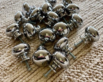 Silver Knobs Silver Cabinet Knobs Chrome Knobs Cabinet Pulls for Cabinet Hardware Cabinet Door Handles and Pulls Round Cabinet Drawer Pulls