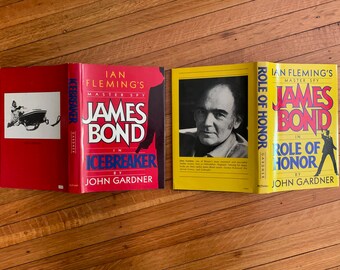 Vintage Books Ian Fleming Master Spy James Bond Books John Gardner Books Gift for Book Lover Gift for Reader Gift Reading Gift Staging Books
