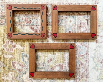 Vintage Frames Wall Art Frame Wall Frame Heart Frame Vintage Picture Frames Wood Frames 4x6 Frame Heart Decor Frame Vintage Valentines Day