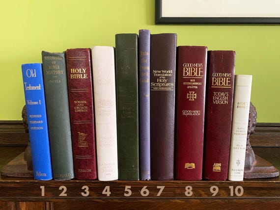 Religious Books Vintage Bible Religious Gifts Antique Bible History Book Catholic Gift Holy Bible Old Bibles Antique Books Good News Bible