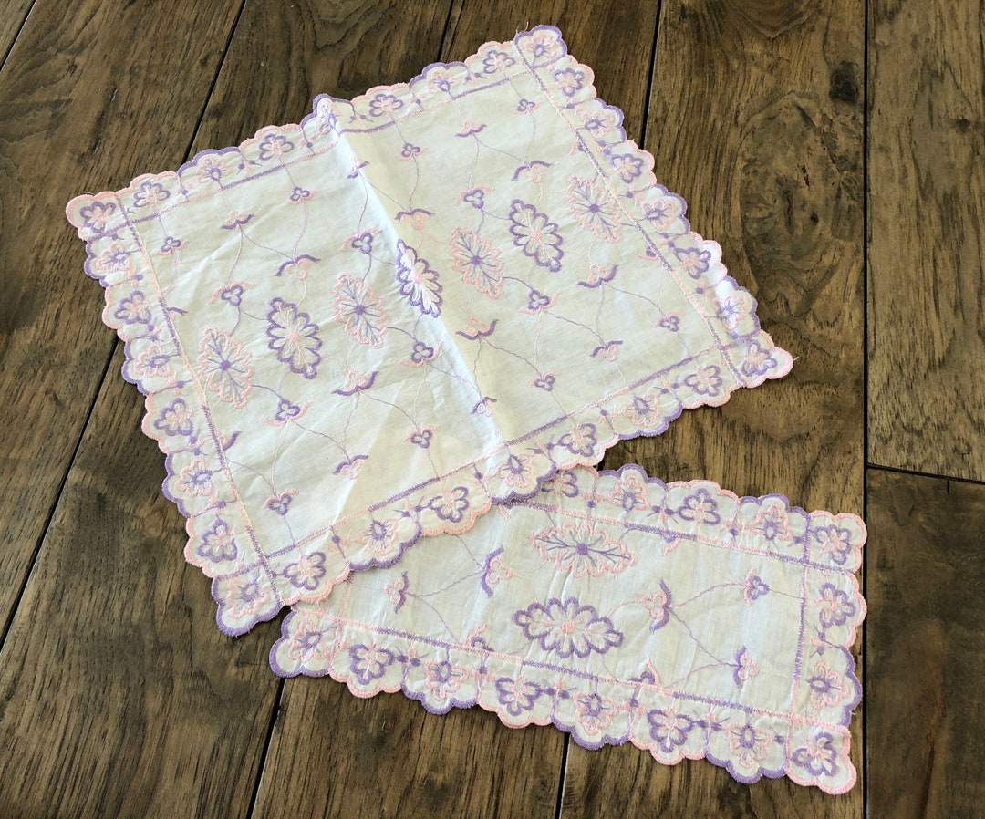 2 Vintage Doilies Set of Doilies for Sale Doily Lot of Doilies Lot