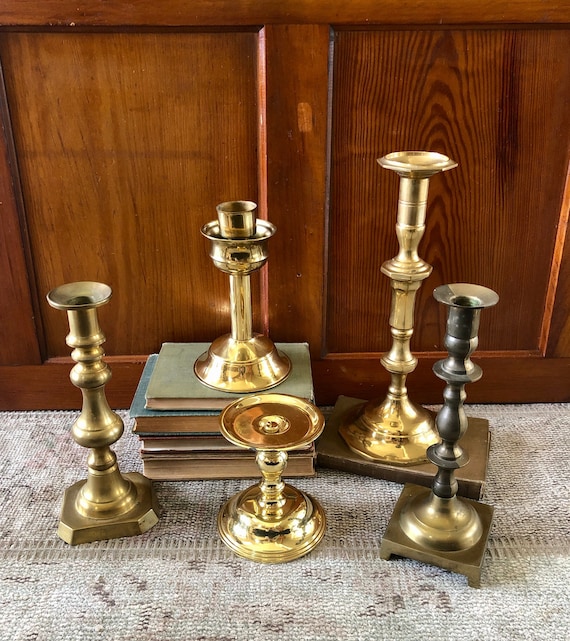 Brass Candlesticks Vintage Candle Holder Vintage Candlesticks Pillar  Candleholder Gold Candle Holder Brass Candle Holder Gold Candlesticks -   Canada