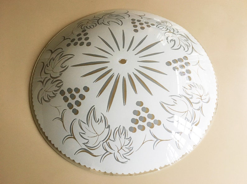 Ceiling Light Cover Glass Shade Fixture Image 0