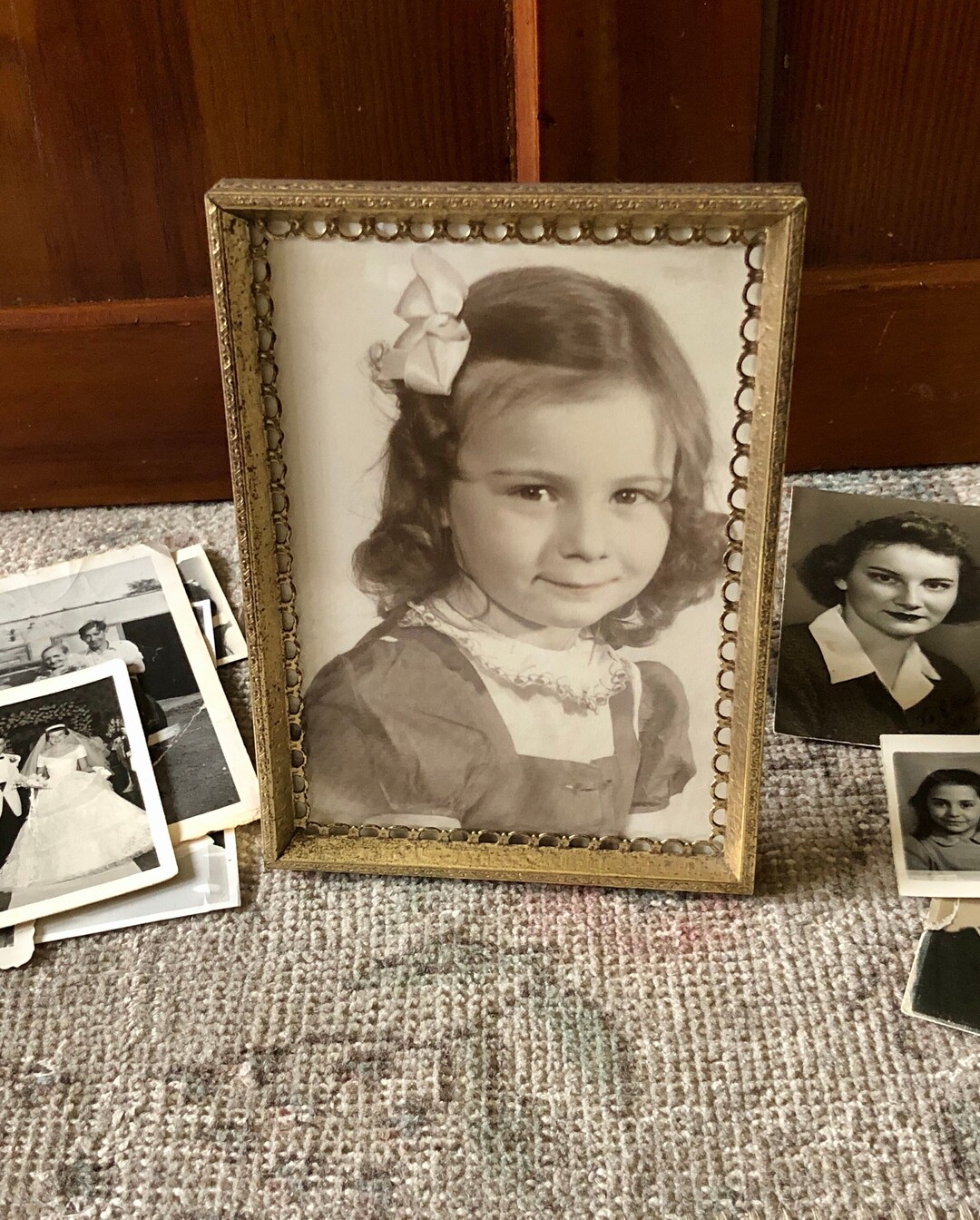 Vintage Picture Frame 5x7 Frame Brass Frame Gold Picture Frame Etsy