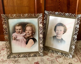 2 Brass Frame Set of Frames Brass Picture Frame Gold Frame Art Frame Wedding Frame Vintage Frame for Photo Frame Antique Frames Wall Frame