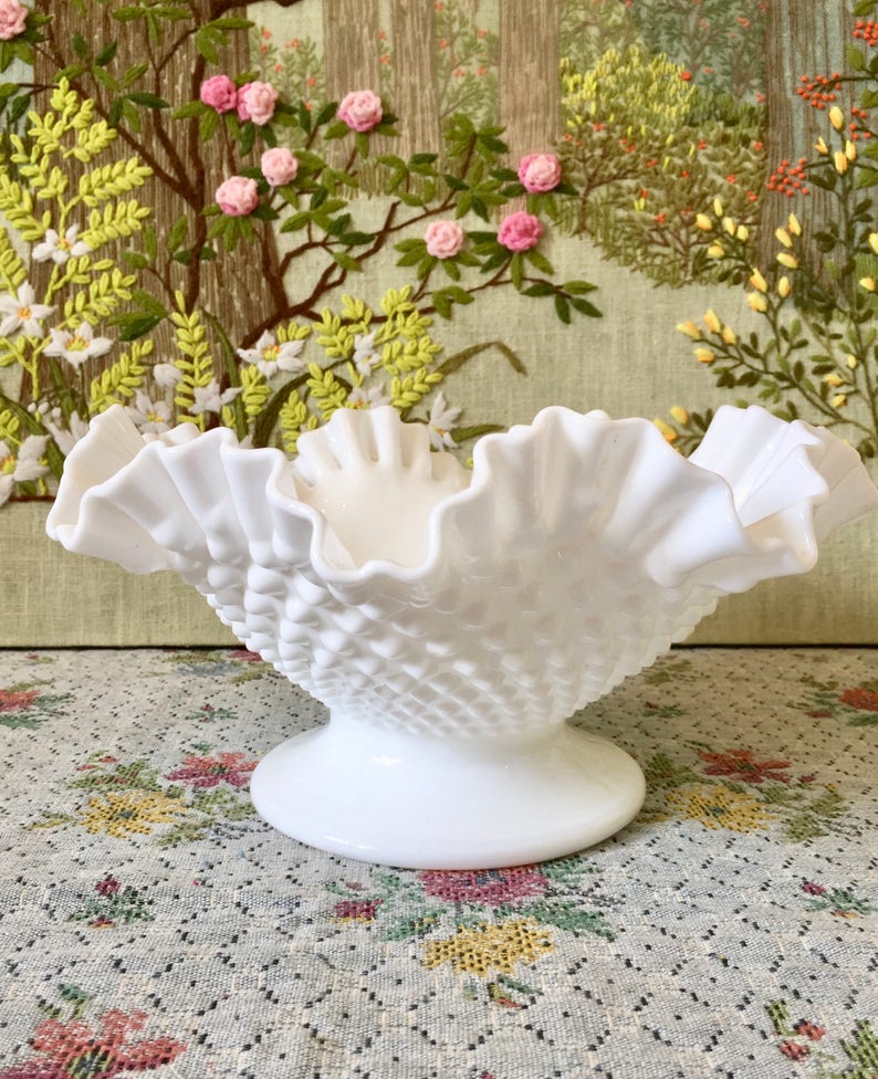Buy Milk Glass Bowl Hobnail Milk Glass Candy Dish White Bowls Online in