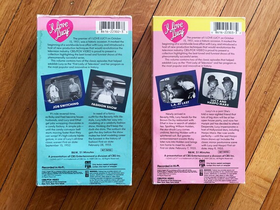 2 I Love Lucy Gifts Lucille Ball VHS Tapes Vintage VHS Tape