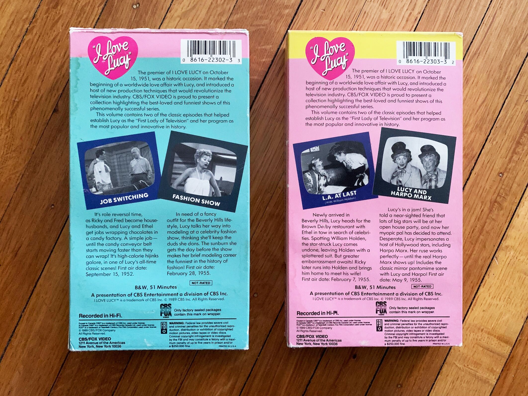 2 I Love Lucy Tapes Lucille Ball VHS Tapes Vintage VCR Tapes Lucy