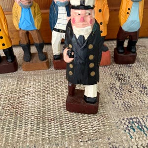 Carved Sailor Carved Wood Sailor Captain Vintage Nautical Decor Sailing Gift Sailing Decor Boating Gift Nautical Gifts Pirate Wood Figurine Peg Leg