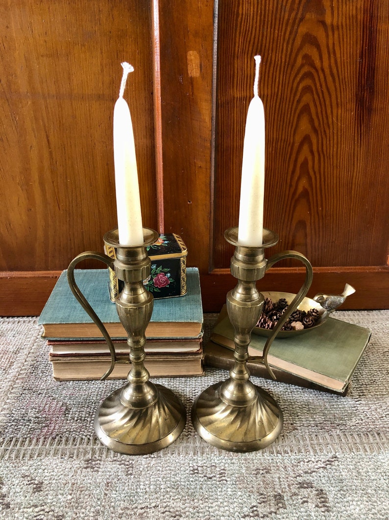 Vintage Brass Candlestick Holder Home Decor Handcrafted In India Wedding Decor Short Candle Holder Staging Vintage Brass Candlestick Holder Home Decor Handcrafted In India Wedding Decor Short Candle Holder Staging