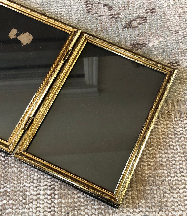 Gold Frame Brass Picture Frame Double Frame Vintage Frame Vintage Picture Frame Old Frames Antique Frame Double Picture Frame Photo Frame image 6